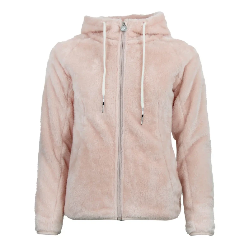 Image of Womens hooded fleece Peak Mountain Alanzo Rose Female L