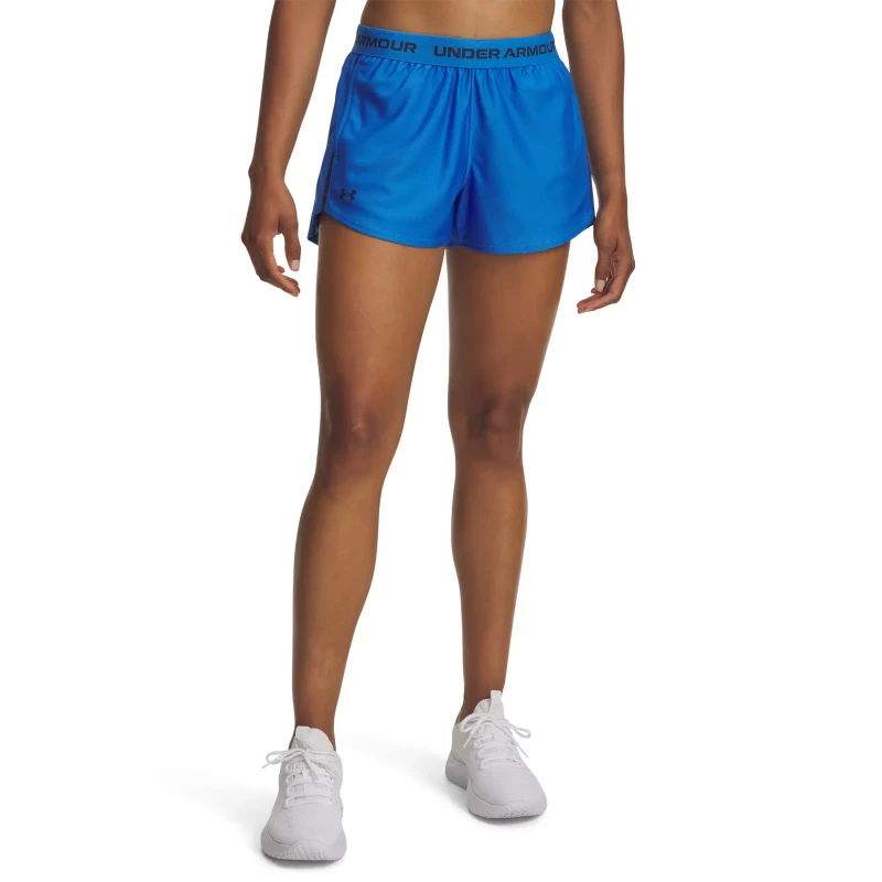 Image of Womens shorts Under Armour Tech Play Up 3" Bleu Female S