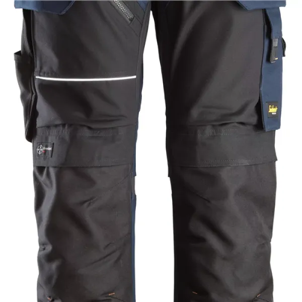 Image of Snickers RuffWork Canvas+ Work Trousers+ Holster Pockets - Navy/Black - 60