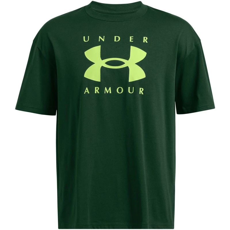 Image of Under Armour Heavyweight Branded Short-Sleeve T-Shirt Green male S