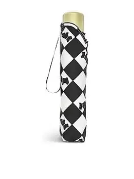 Image of Radley Checkerboard Responsible Handbag Umbrella - Chalk