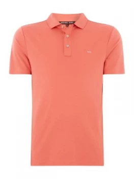Image of Mens Michael Kors Slim fit sleek polo shirt Coral