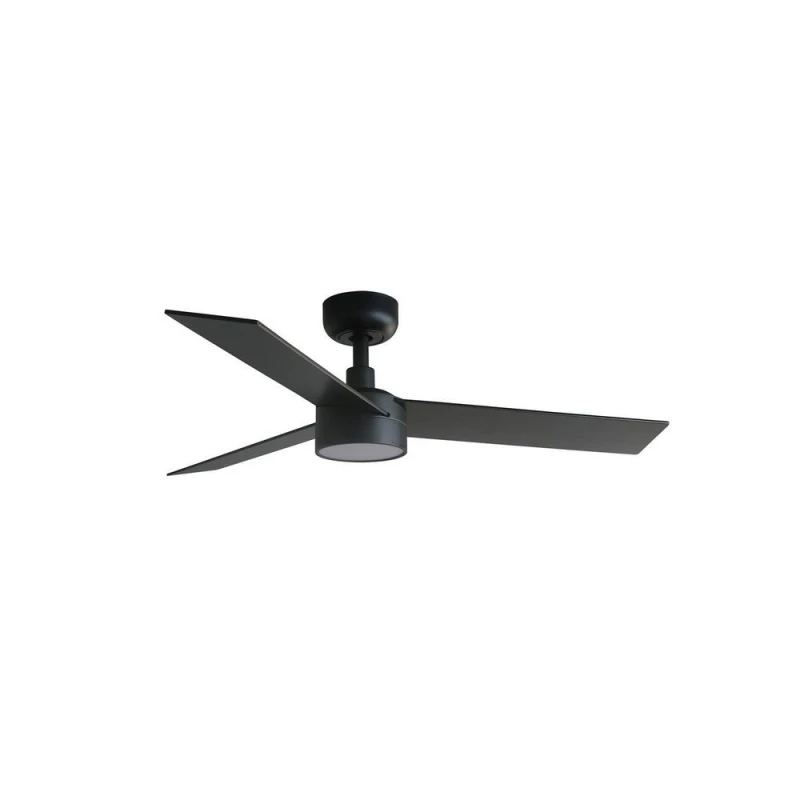 Image of Rudder Small LED Black, Walnut DC Ceiling Fan 6 Speed