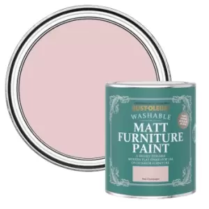 Image of Rust-Oleum Pink Champagne Matt Furniture Paint, 750Ml