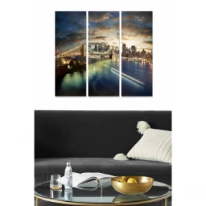 Image of MDF73371145 Multicolor Decorative MDF Painting (3 Pieces)