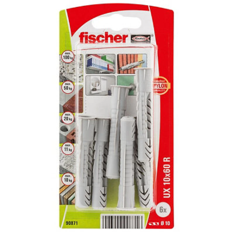 Image of Fischer Fischer 090871 UX 10 x 60 R K NV Universal dowel 60 mm 1 Set 090871