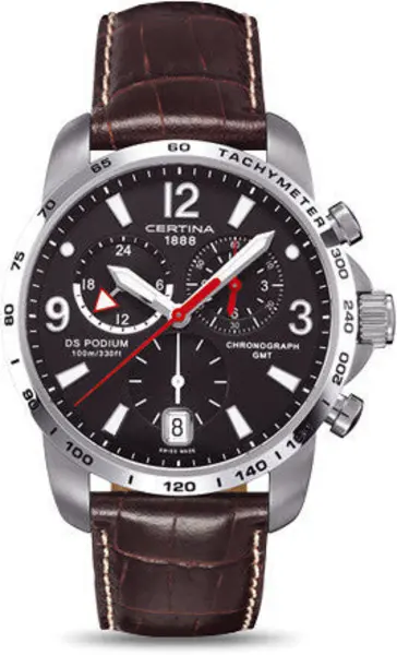 Image of Certina Watch DS Podium Big Size Chrono GMT Quartz D - Black CRT-049