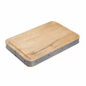 Image of KitchenCraft Industrial Kitchen Handmade Rectangular Wooden Butcher's Block Chopping Board