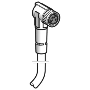 Image of Telemecanique XZCP1041L5 Elbowed Female M8 5M Cable Pre-Wired Conn...