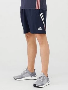 Image of adidas Training 3 Stripe+ Short, Ink, Size 2XL, Men
