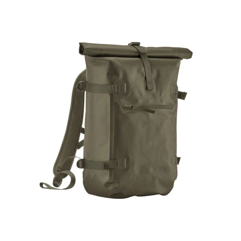 Image of Quadra Mens Roll Top Waterproof Backpack in Olive Olive Male