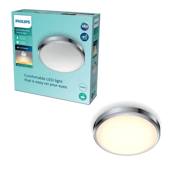 Image of Philips Doris Integrated LED Ceiling Light, Warm White White