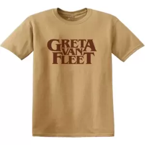 Image of Greta Van Fleet - Logo Unisex Small T-Shirt - Yellow