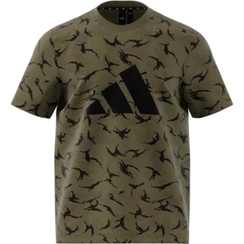 Image of adidas FI Camo T Shirt Mens - Focus Olive