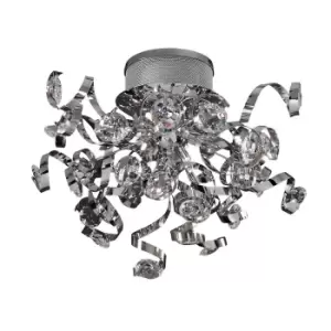 Image of Kurlz Ceiling 9 Light G4 Polished Chrome/Crystal, NOT LED/CFL Compatible