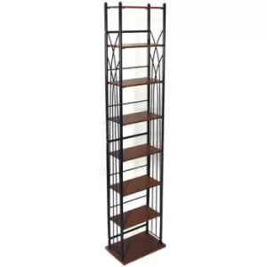 Image of Techstyle Dakota 140 DVD Bluray / 210 Cd Media Storage 7 Tier Tower Shelves Black