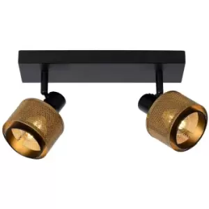 Image of Lucide RAFA - Twin Ceiling Spotlight - 2xE14 - Black