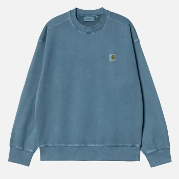 Image of Carhartt WIP Mens Nelson Sweatshirt - Icy Water - XL