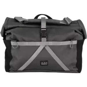 Image of Brompton Borough Roll Top Bag with Frame - Grey