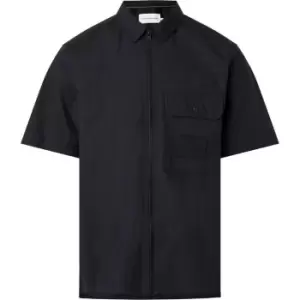 Image of Calvin Klein Jeans Stretch Poplin Ss Shirt - Black