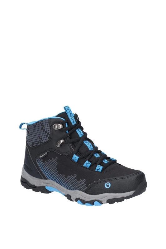 Image of Cotswold Boys & Girls Ducklington Waterproof Walking Boots UK Size 12 (EU 31) Black/Blue COT611-BLKBU-12