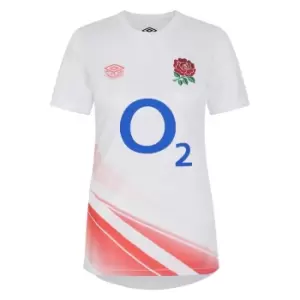 Image of Umbro England Rugby Warm Up Shirt 2023 2024 Womens - White