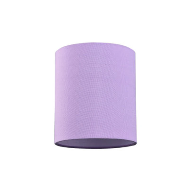 Image of Happy Homewares Contemporary And Elegant Soft Lilac Linen Fabric 18Cm High Cylinder Lamp Shade