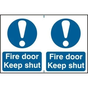 Image of ASEC Fire Door Keep Shut 200mm x 300mm PVC Self Adhesive Sign