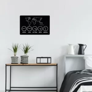 Image of Ten2 Black Decorative Wooden Wall Clock