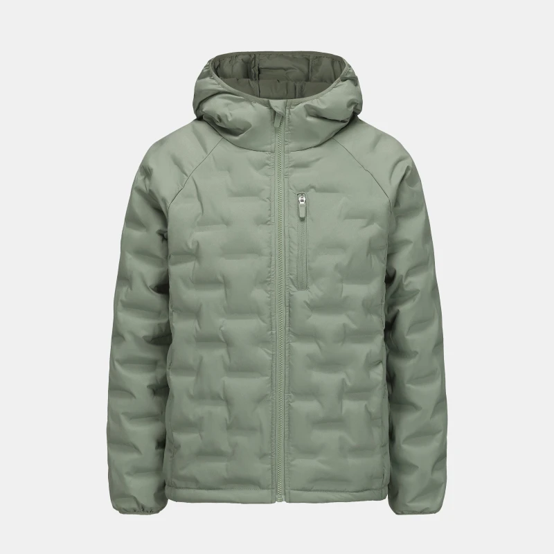 Image of Karrimor Womens Heat-Sealed Hooded Long Sleeve Hip Length Insulated Puffer Jacket Khaki female 8 (36)