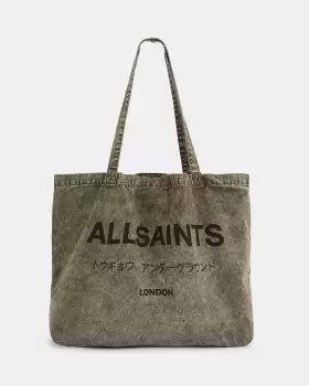 Image of AllSaints Underground Acid Wash Tote Bag