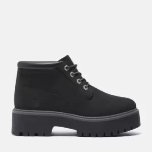 Image of Stone Street Timberland Premium Platform Waterproof Chukka For Her In Monochrome Black Black, Size 6