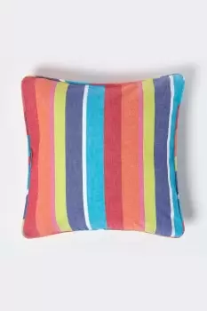 Image of Cotton Multi Coloured Stripe Cushion Cover