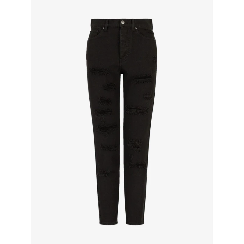 Image of Armani Exchange J51 Slim-Fit Jeans Black female 24R