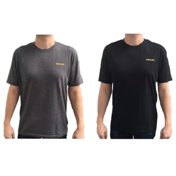 Image of Stanley Clothing T-Shirt Twin Pack Grey & Black - XL