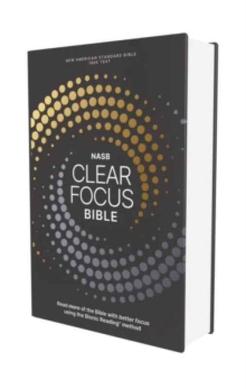 Image of NASB, Clear Focus Bible, Hardcover, Charcoal/Gold. Hardback Books