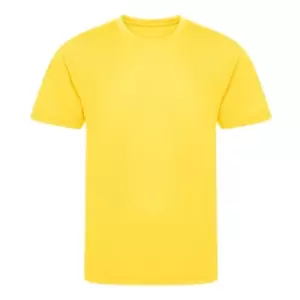Image of Awdis Childrens/Kids Cool Recycled T-Shirt (12-13 Years) (Sun Yellow)