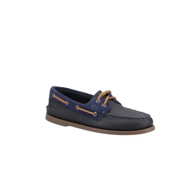 Image of Perry Authentic Original Tumbled Suede Boat Shoe Male Navy UK Size 8
