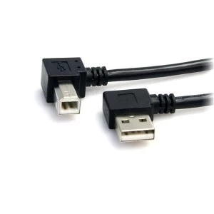 Image of StarTech 3ft A Right Angle to B Right Angle USB Cable MM