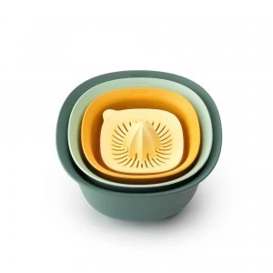 Image of Brabantia Tasty+ Mixing Bowl Set Green and Yellow