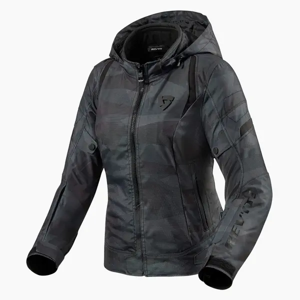 Image of REV'IT! Flare 2 Jacket Lady Camo Black Gray Size 34