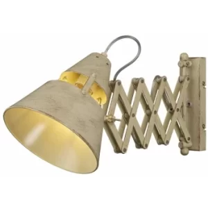 Image of Industrial wall light 1 Bulb 40W E27, sandblasted metal