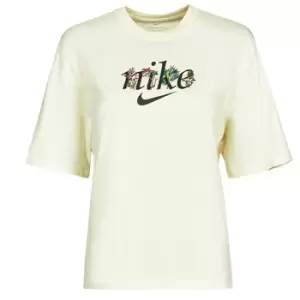 Image of Nike NSTEE BOXY NATURE womens T shirt in Beige - Sizes S,M,L,XL,XS