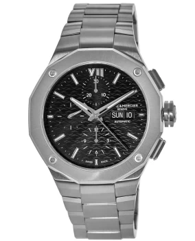 Image of Baume & Mercier Riviera Black Dial Steel Mens Watch 10624 10624