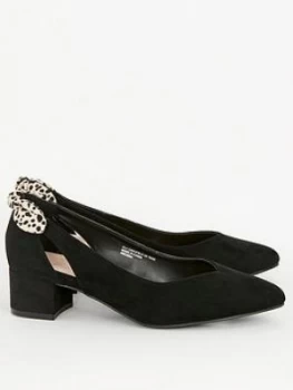 Image of Evans Extra Wide Fit Bow Back Court Shoe - Black