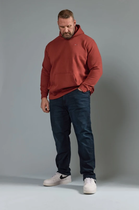 Image of BadRhino BadRhino Men Heavyweight Essential Hoodie in Red Size: 7-8X-Large Red 7-8XL Male 5063589389367