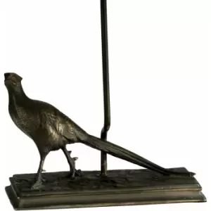 Image of Table Lamp Pheasant Statuette Lamp Shade Not Included Bronze Patina LED E27 40w