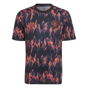 Image of adidas Manchester United Pre Match Shirt 2021 2022 Junior - Black
