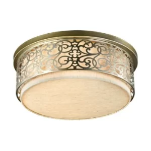 Image of Venera Semi Flush Cylindrical Ceiling Lamp Brass, 5 Light, E27