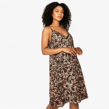 Image of Biba BIBA Satin Print Chemise - Leopard